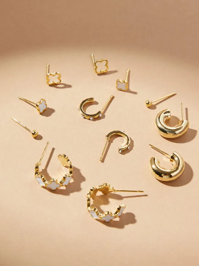 18K Gold Clover Earring Set 18kgold Women Altar039d State Earrings