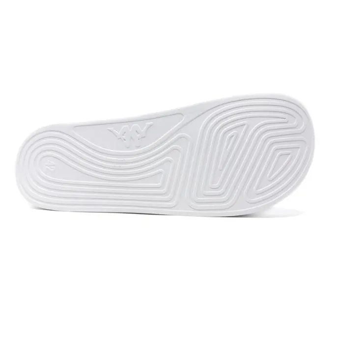 222 Banda Adam 9 Slides 8211 White Black Grey White Black Grey Footwear Kappa Slides