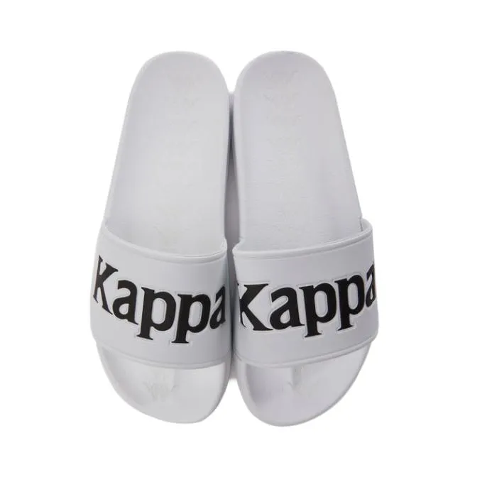 222 Banda Adam 9 Slides 8211 White Black Grey White Black Grey Footwear Kappa Slides