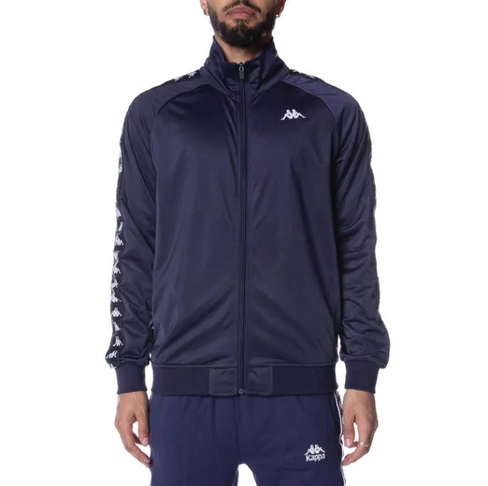 222 Banda Anniston Track Jacket 8211 Navy Black Navy Black Men Kappa Tracksuits