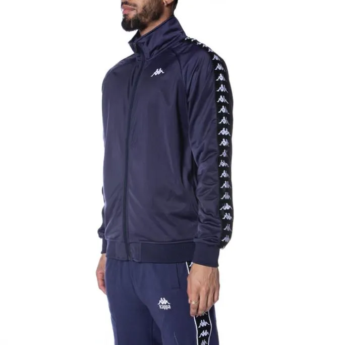 222 Banda Anniston Track Jacket 8211 Navy Black Navy Black Men Kappa Tracksuits