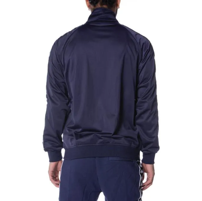 222 Banda Anniston Track Jacket 8211 Navy Black Navy Black Men Kappa Tracksuits