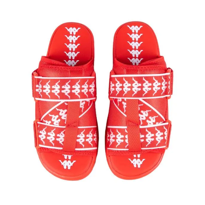 222 Banda Mitel 1 Sandals 8211 Red Flame Coral White Red Flame Coral White Footwear Kappa Sandals