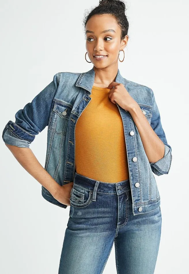 247 Solid Rib Knit Tuck In Tee Women Maurices Tops