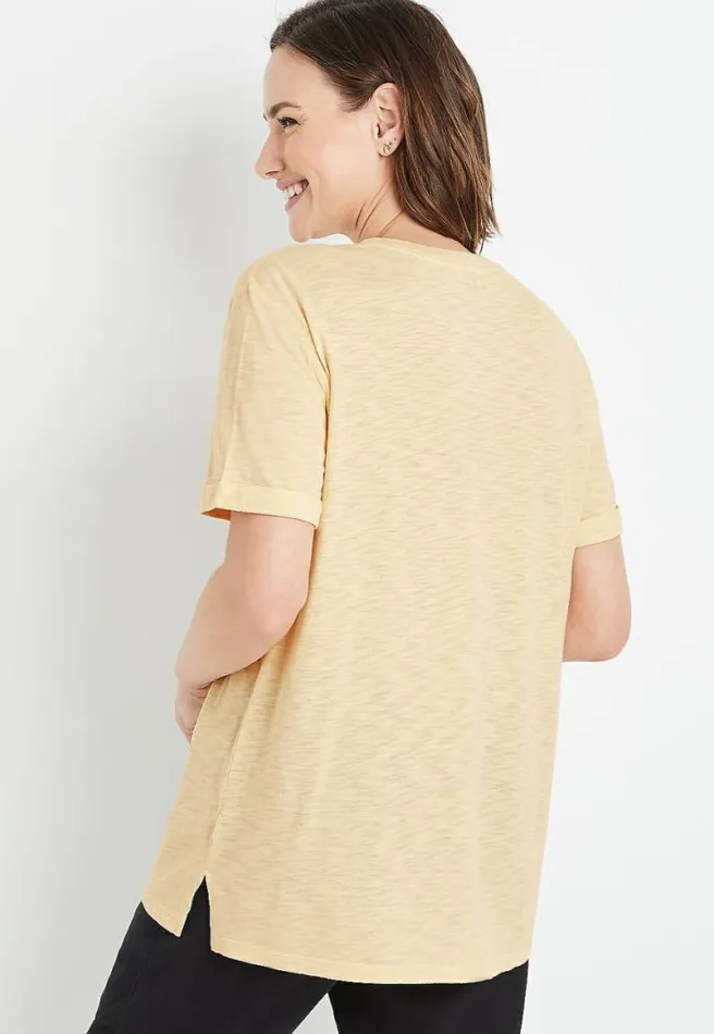 247 Yellow Oversized Boyfriend Tee Women Maurices Tops