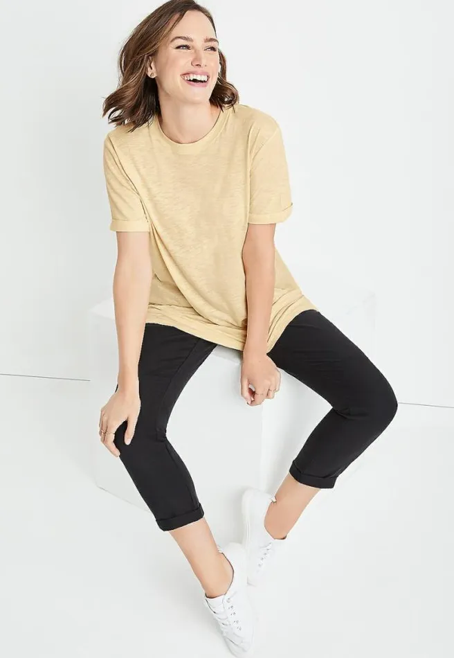 247 Yellow Oversized Boyfriend Tee Women Maurices Tops