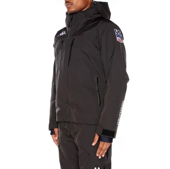 6Cento 611P US Ski Jacket 8211 Black Black Men Kappa Jackets