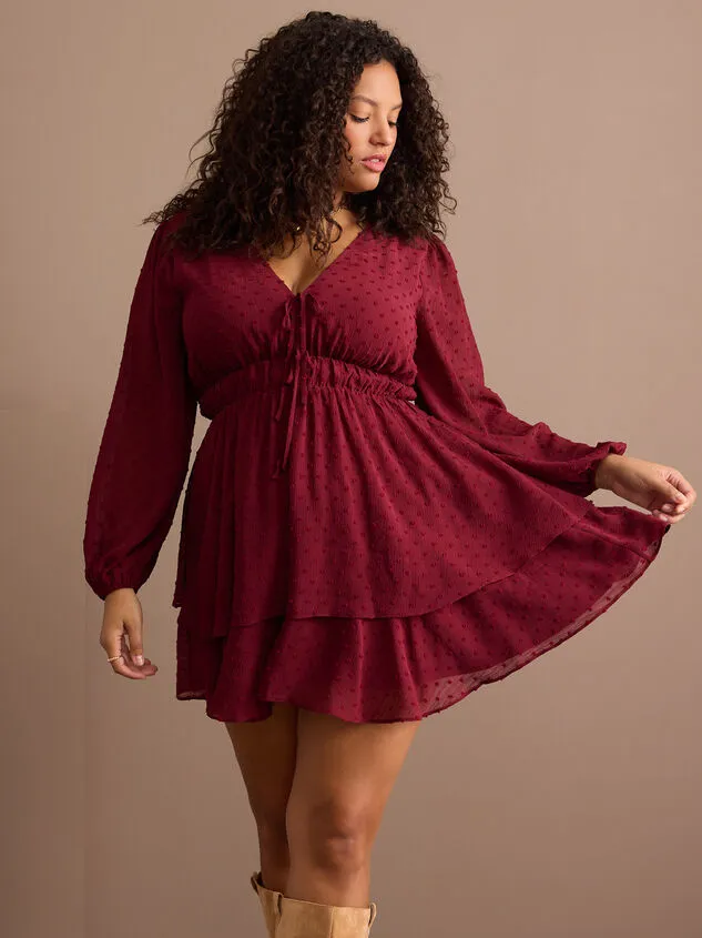Adelyn Clipdot Mini Dress Burgundy Women Altar039d State Dresses Adelyn Clipdot Mini Dress Burgundy Women Altar039d State Dresses