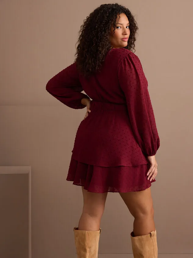 Adelyn Clipdot Mini Dress Burgundy Women Altar039d State Dresses Adelyn Clipdot Mini Dress Burgundy Women Altar039d State Dresses