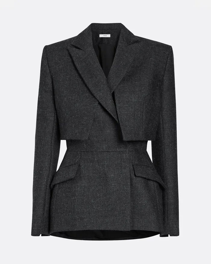 Ailbhe Speckled Grey Jacket Speckled Grey Jackets and Coats Safiyaa Women