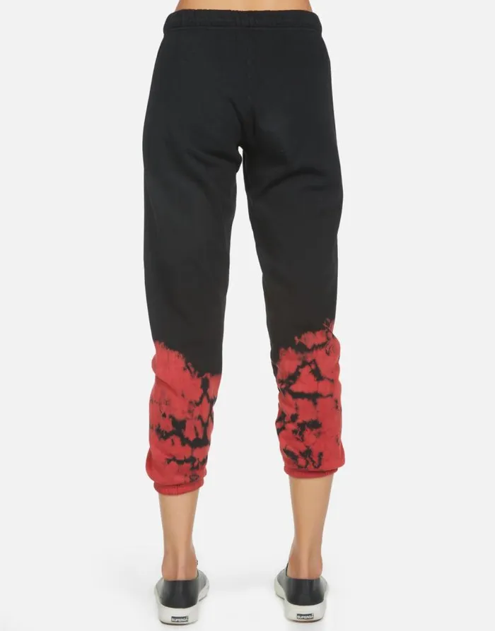 Alana Tiger Tongue Black Women Lauren Moshi Crop Sweatpants