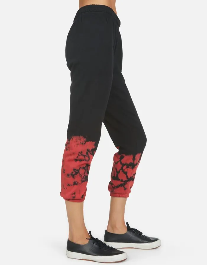 Alana Tiger Tongue Black Women Lauren Moshi Crop Sweatpants