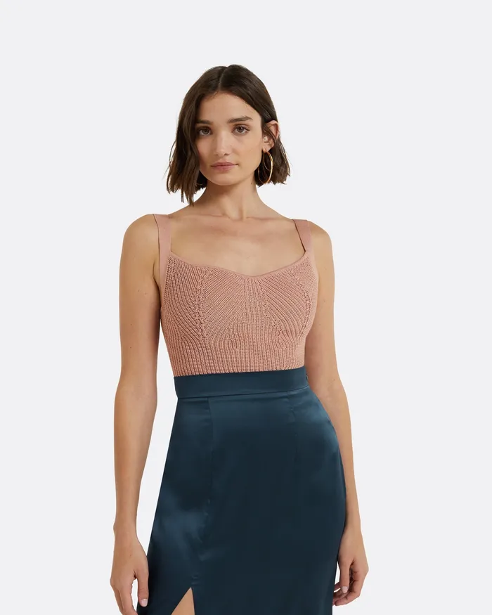 Amal Old Rose Crochet Top Old Rose Tops Safiyaa Women