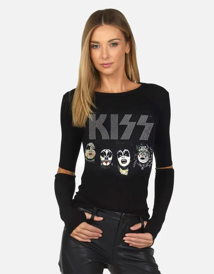 Amora X Kiss Black Women Lauren Moshi Long Sleeve