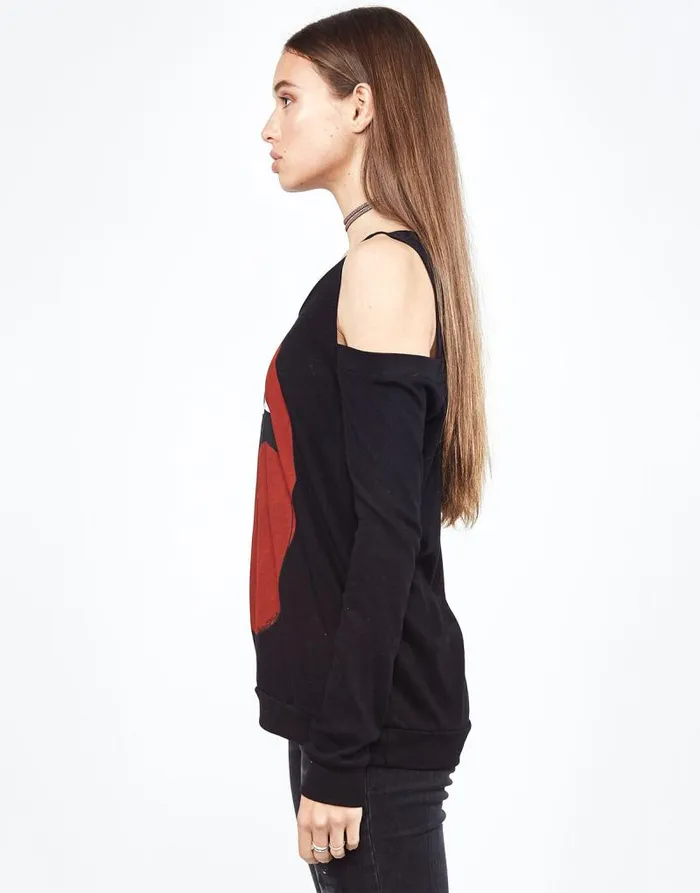 Analise Red Tongue Black Women Lauren Moshi Long Sleeve