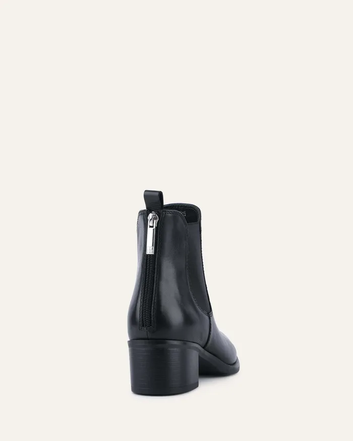 ANKLE BOOTS jomercer Women Claire mid ankle boots black leather ANKLE BOOTS jomercer Women Claire mid ankle boots black leather
