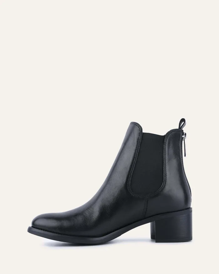 ANKLE BOOTS jomercer Women Claire mid ankle boots black leather ANKLE BOOTS jomercer Women Claire mid ankle boots black leather