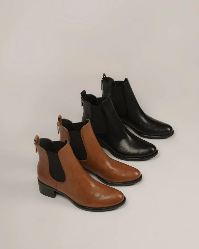 ANKLE BOOTS jomercer Women Claire mid ankle boots black leather ANKLE BOOTS jomercer Women Claire mid ankle boots black leather