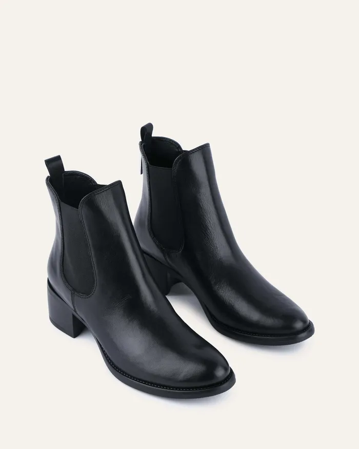 ANKLE BOOTS jomercer Women Claire mid ankle boots black leather ANKLE BOOTS jomercer Women Claire mid ankle boots black leather