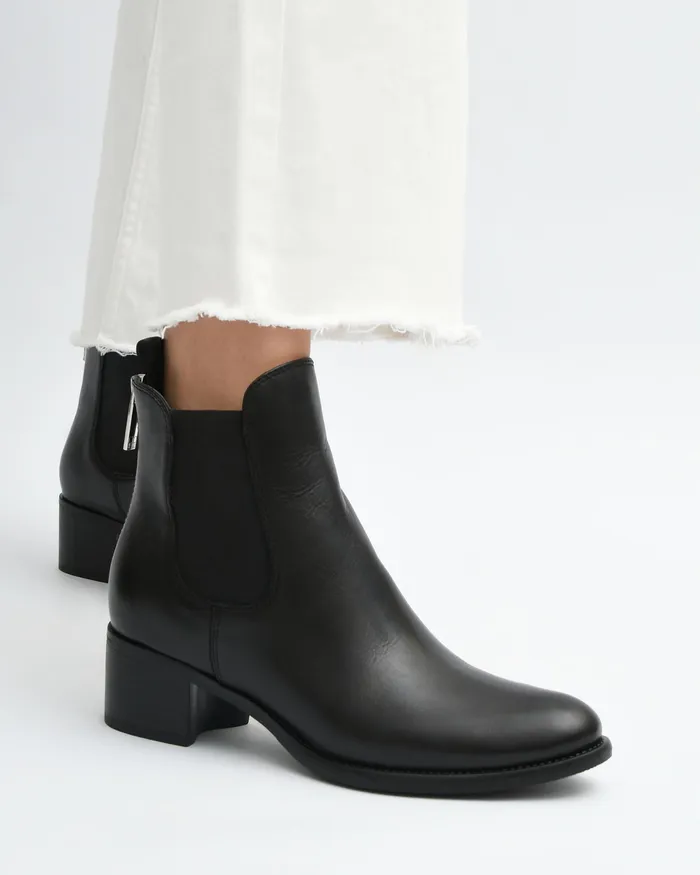 ANKLE BOOTS jomercer Women Claire mid ankle boots black leather ANKLE BOOTS jomercer Women Claire mid ankle boots black leather