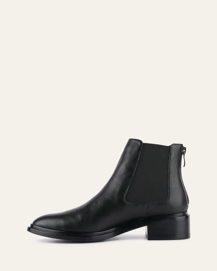 ANKLE BOOTS jomercer Women Melrose flat ankle boots black leather