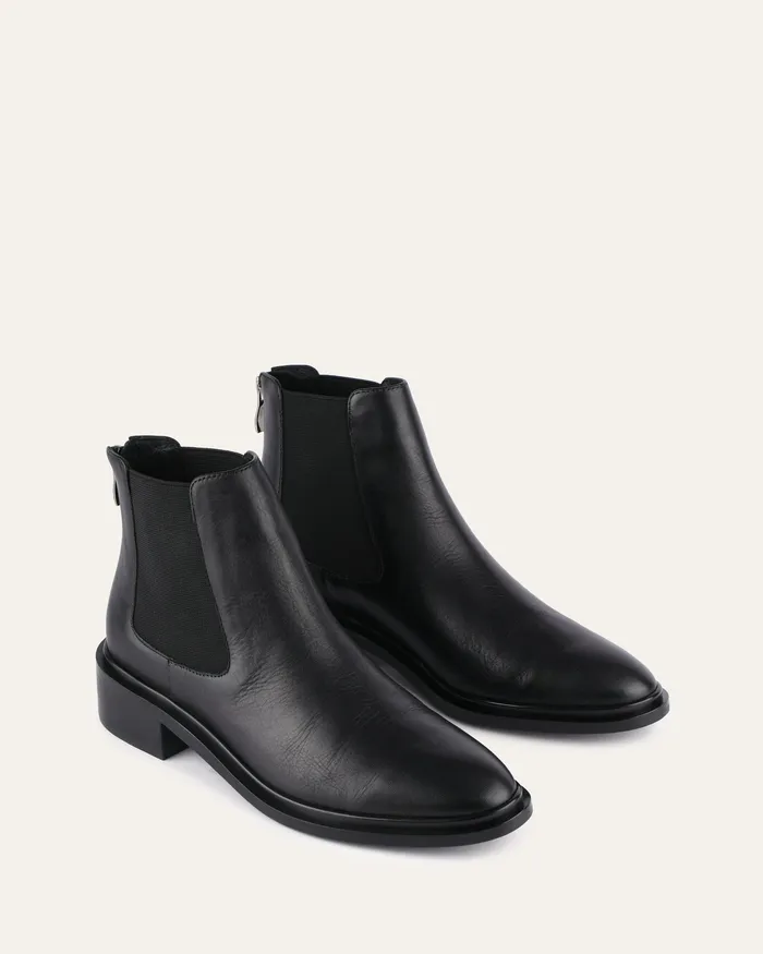 ANKLE BOOTS jomercer Women Melrose flat ankle boots black leather