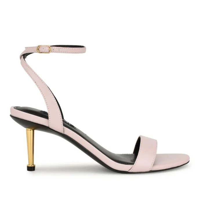 Anny Ankle Strap Heeled Sandals Baby Pink Women Nine West Sandals