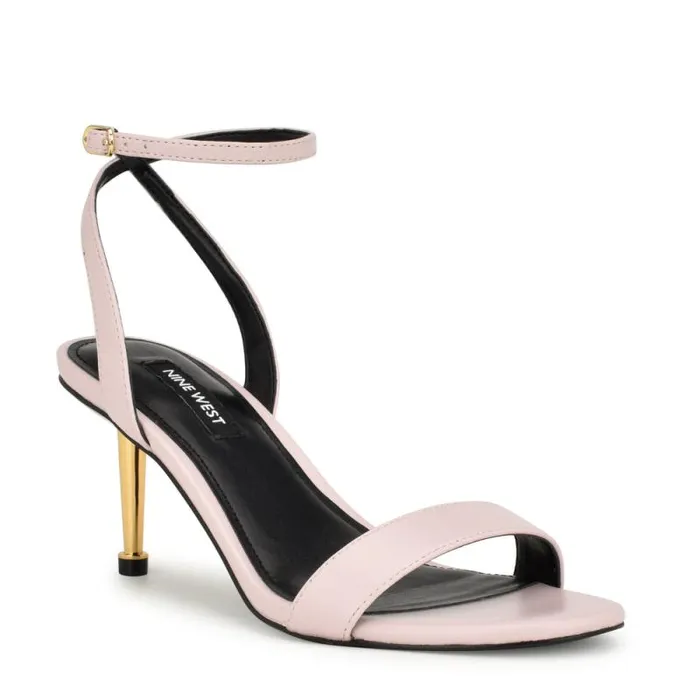 Anny Ankle Strap Heeled Sandals Baby Pink Women Nine West Sandals
