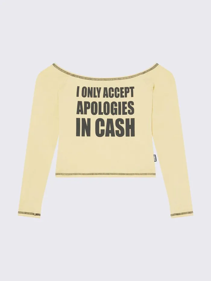 Apologie OffShoulder Graphic Top Women Minga London Tops and TShirts Apologie OffShoulder Graphic Top Women Minga London Tops and TShirts