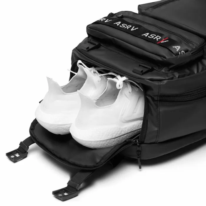 ASRV Bags Men Waterproof Large Travel Backpack Black