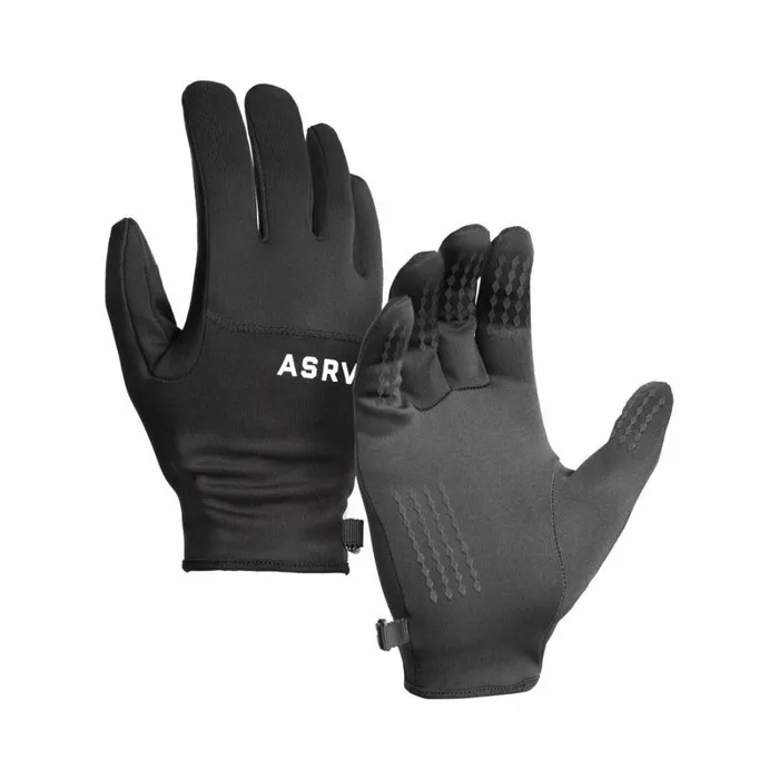 ASRV Gloves and Sleeves Men Aeroheat Lightweight Gloves Blackwhite