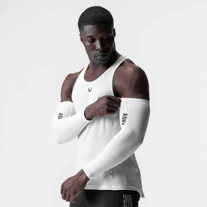 ASRV Gloves and Sleeves Men BodyMapped Arm Sleeve White