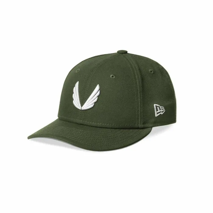 ASRV Hats and Headwear Men New Era 59Fifty Low Profile Hat Olive Greenwhite wings