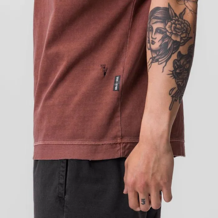 ASRV Hoodies and Sweatshirts Men Tech Essential Cutoff Hoodie Faded Brick