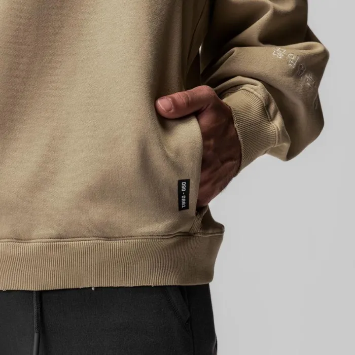 ASRV Hoodies and Sweatshirts Men Tech Essential Distressed Crewneck Khaki