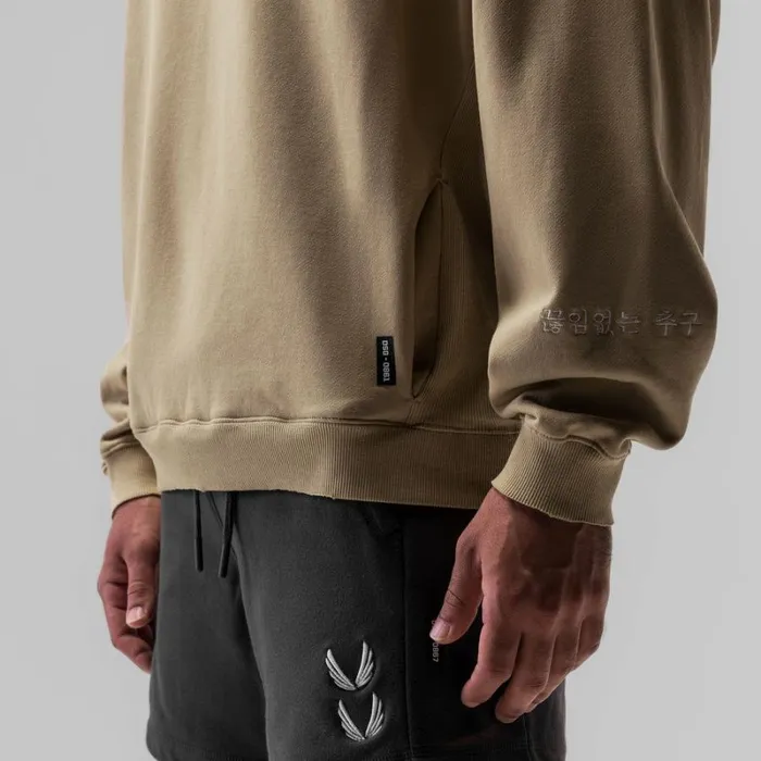 ASRV Hoodies and Sweatshirts Men Tech Essential Distressed Crewneck Khaki