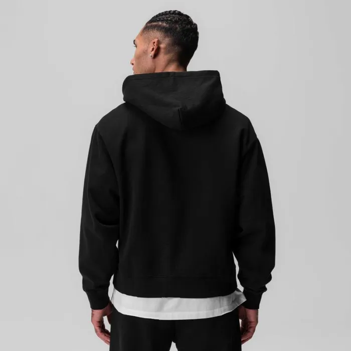 ASRV Hoodies and Sweatshirts Men Tech Essential Distressed Full Zip Hoodie Black ASRV Hoodies and Sweatshirts Men Tech Essential Distressed Full Zip Hoodie Black