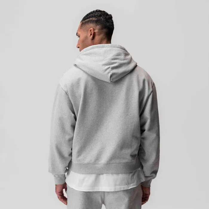 ASRV Hoodies and Sweatshirts Men Tech Essential Distressed Full Zip Hoodie Heather Grey ASRV Hoodies and Sweatshirts Men Tech Essential Distressed Full Zip Hoodie Heather Grey