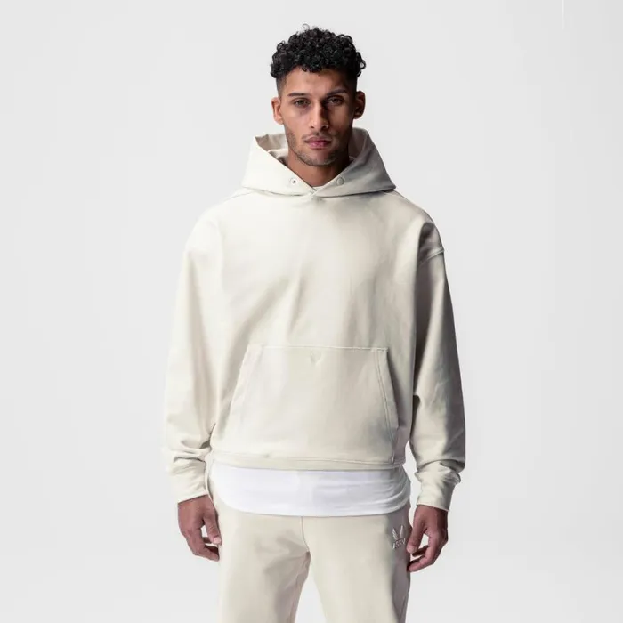 ASRV Hoodies and Sweatshirts Men TechTerry Hoodie Ivory Cream