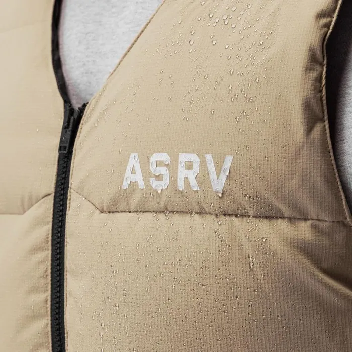 ASRV Jackets and Outerwear Men Ripstop Insulated Puffer Gilet Khaki