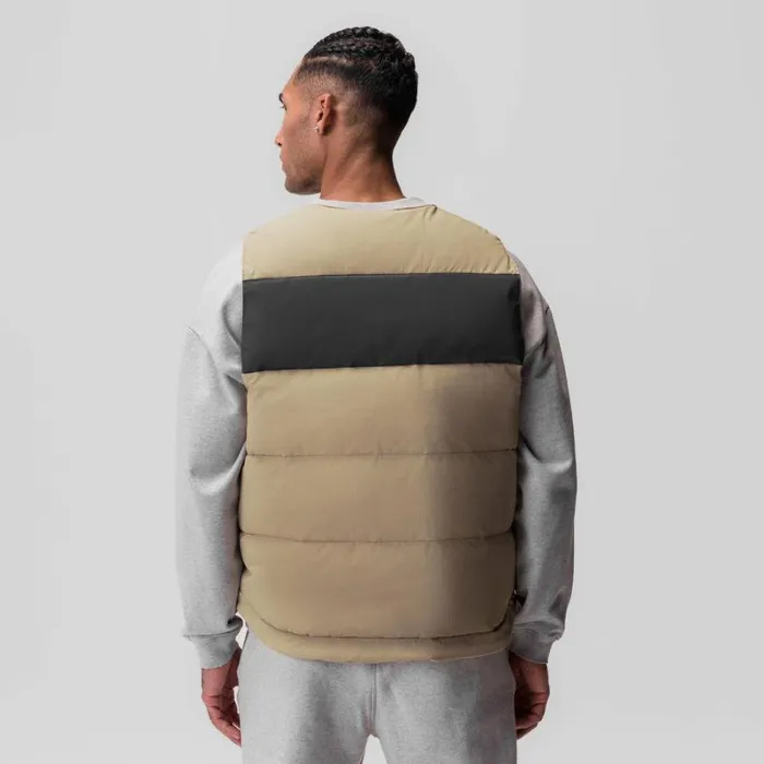 ASRV Jackets and Outerwear Men Ripstop Insulated Puffer Gilet Khaki