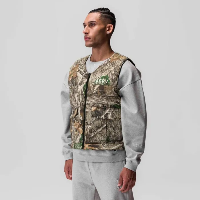 ASRV Jackets and Outerwear Men Ripstop Insulated Puffer Gilet Realtree Camo