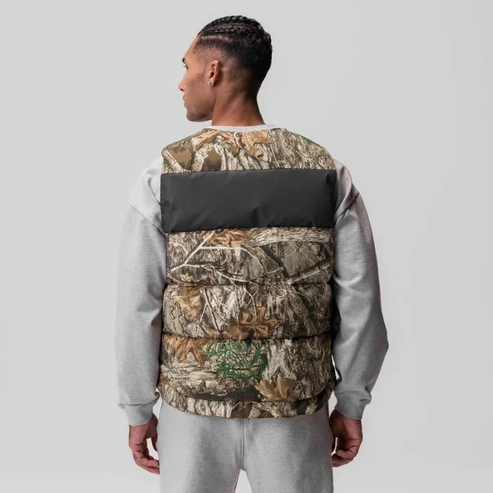 ASRV Jackets and Outerwear Men Ripstop Insulated Puffer Gilet Realtree Camo