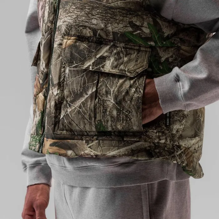 ASRV Jackets and Outerwear Men Ripstop Insulated Puffer Gilet Realtree Camo