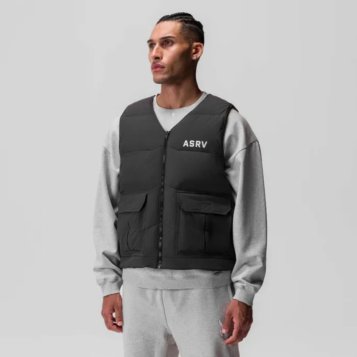 ASRV Jackets and Outerwear Men Ripstop Insulated Puffer Gilet Space Grey