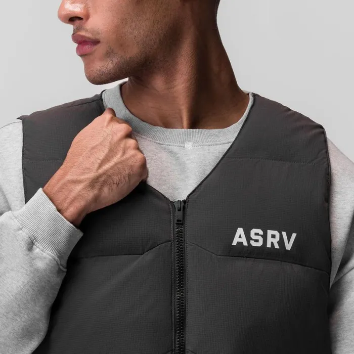 ASRV Jackets and Outerwear Men Ripstop Insulated Puffer Gilet Space Grey