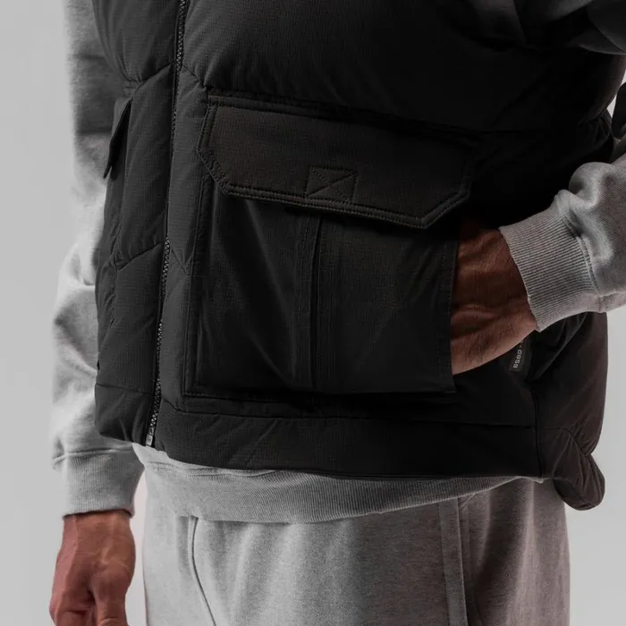 ASRV Jackets and Outerwear Men Ripstop Insulated Puffer Gilet Space Grey