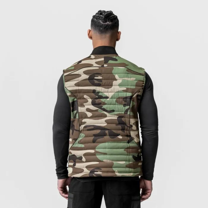 ASRV Jackets and Outerwear Men Waterproof Insulated Run Vest Woodland Camo