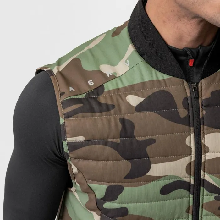 ASRV Jackets and Outerwear Men Waterproof Insulated Run Vest Woodland Camo