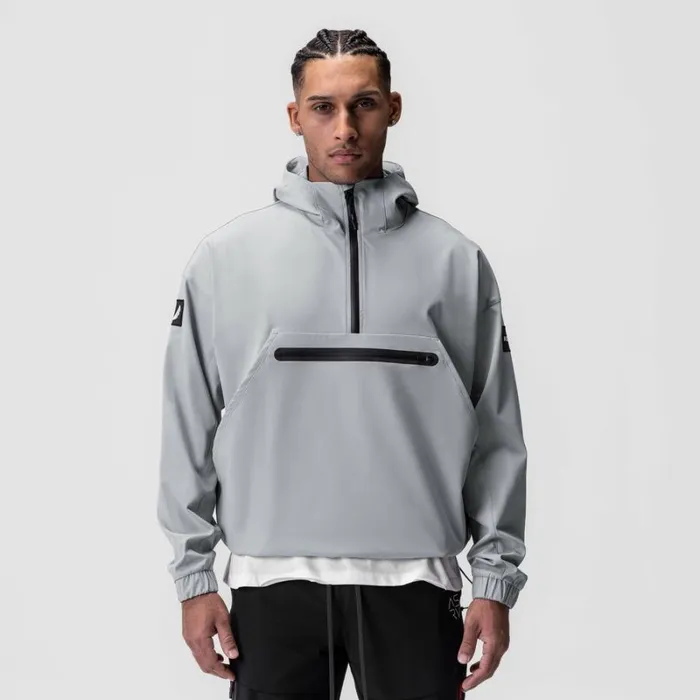 ASRV Jackets and Outerwear Men WeatherReady Anorak Jacket Slate Grey 034patch034 ASRV Jackets and Outerwear Men WeatherReady Anorak Jacket Slate Grey 034patch034